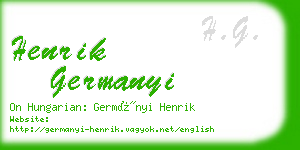 henrik germanyi business card